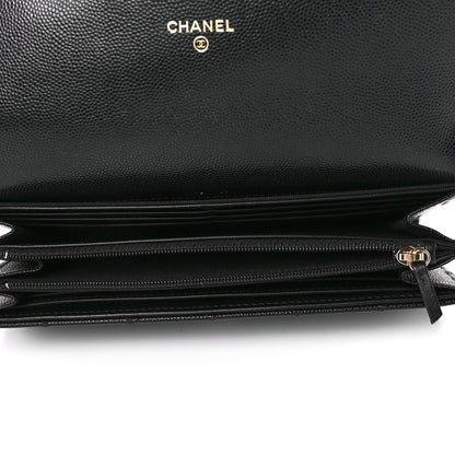 Chanel Caviar Quilted Large Boy Gusset Flap Wallet Black 5 of 13