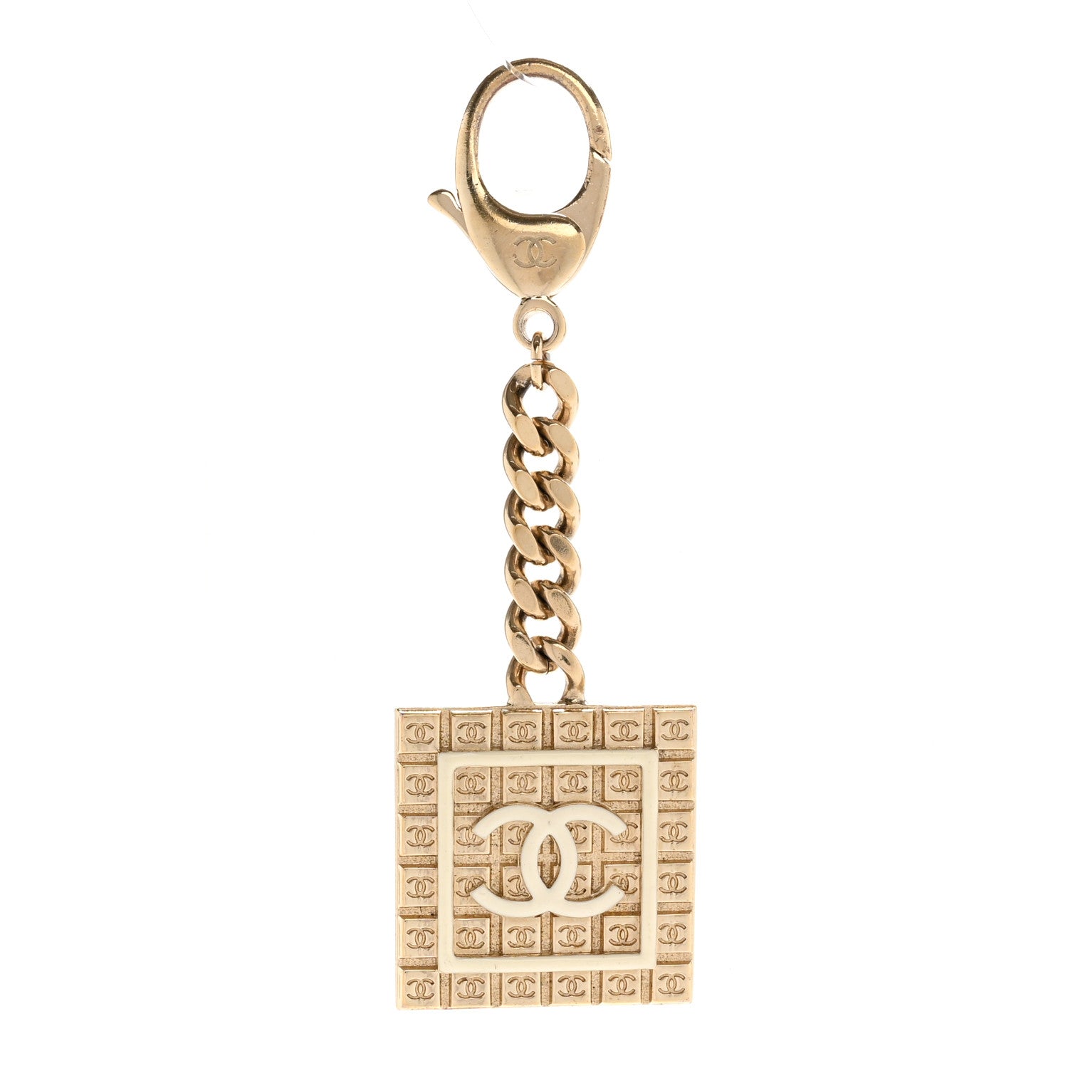Chanel Metal Enamel CC Key Chain Charm Gold 1733908 – FASHIONPHILE