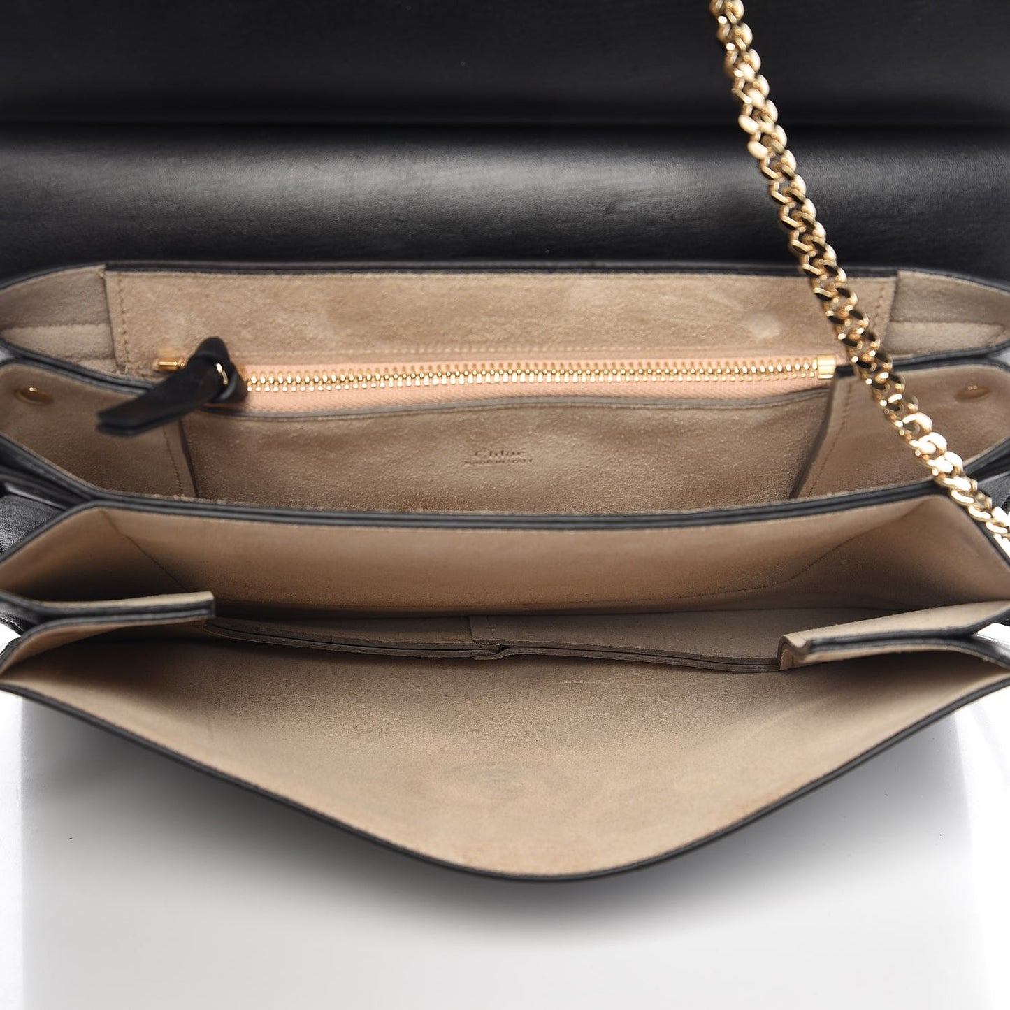 Suede Calfskin Medium Faye Shoulder Bag Black