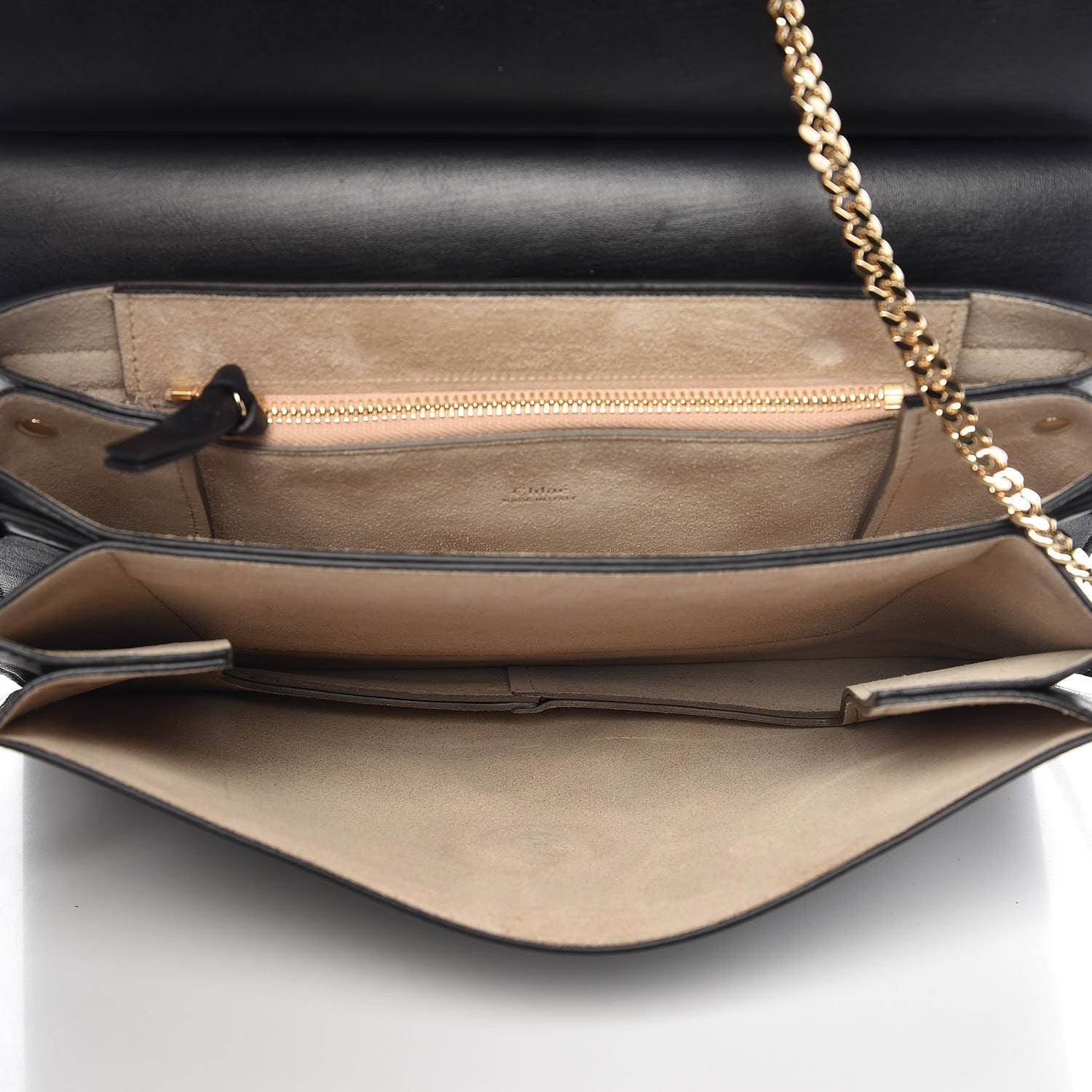 Chloe Suede Calfskin Medium Faye Shoulder Bag Black 5 of 9