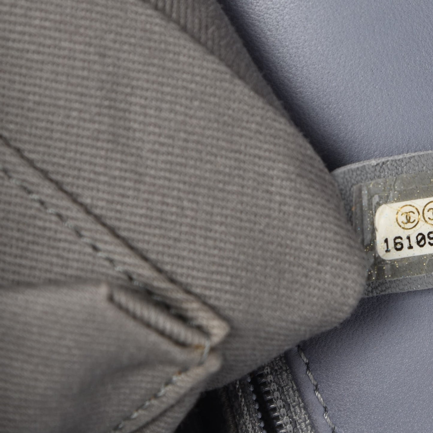 Lambskin Quilted Large Boy Flap Grey