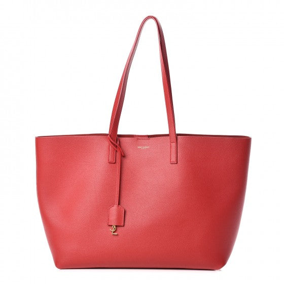 Calfskin Large Shopping Tote Red