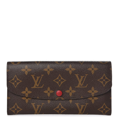 Louis Vuitton Monogram Emilie Wallet Red 1 of 6