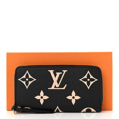 Louis Vuitton Empreinte Monogram Giant Zippy Wallet Black Beige 9 of 9