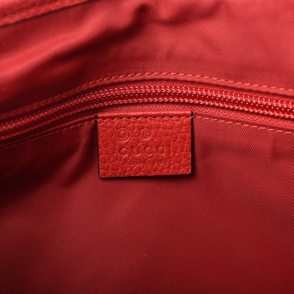 Gucci Nylon Monogram Double Buckle Flap Messenger Bag Vibrant Red 8 of 10