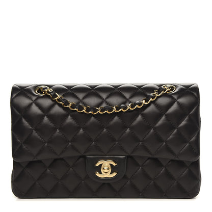 Chanel Lambskin Quilted Medium Double Flap Black 1 of 14