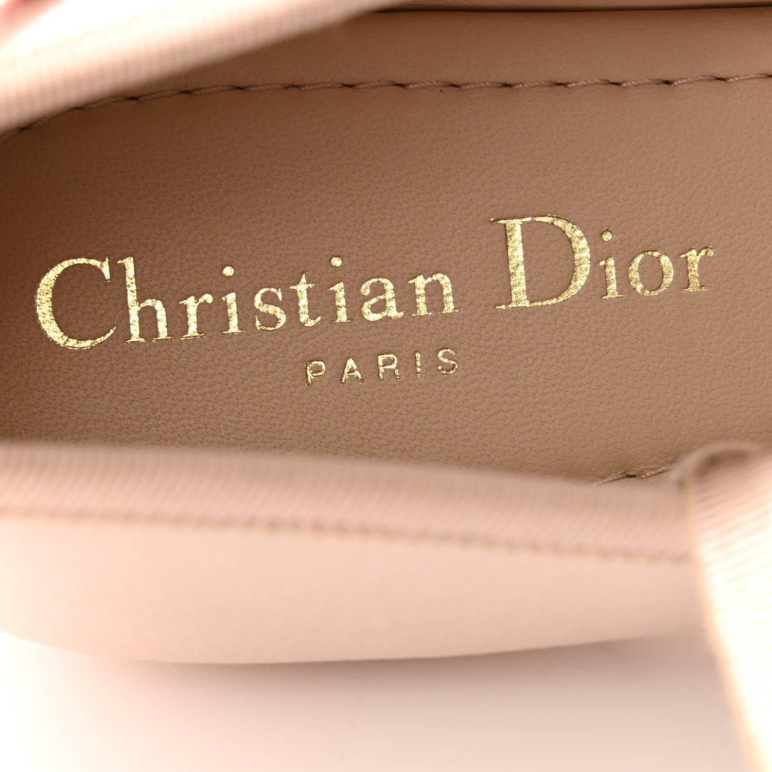 Christian Dior Satin Grosgrain D-Joy Ballet Flats 39 Beige Rose 6 of 9