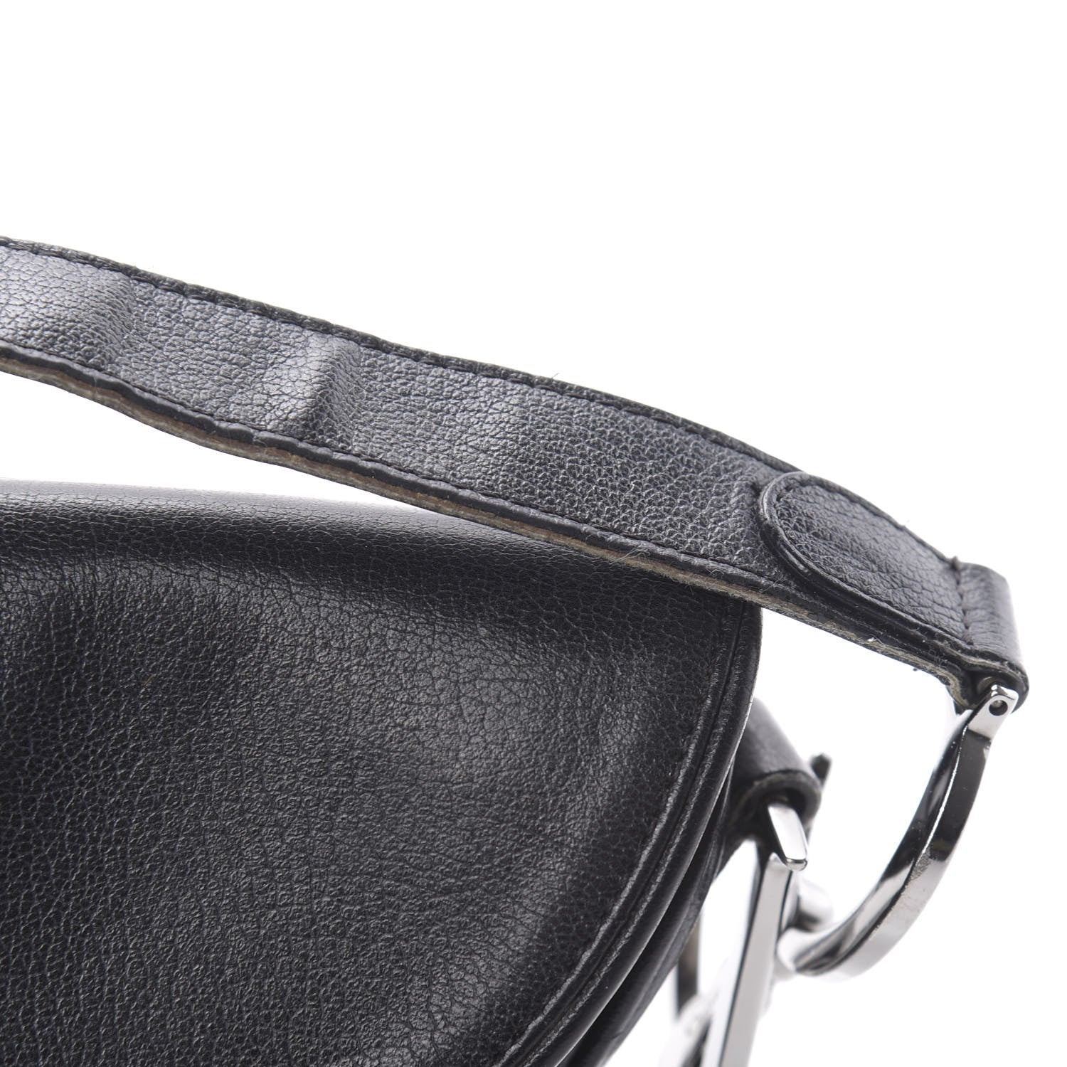 Christian Dior Calfskin Saddle Bag Black 14 of 16