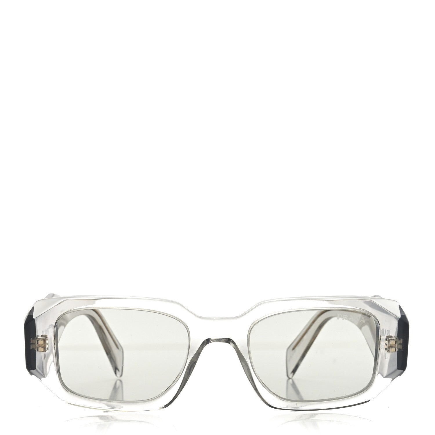 Prada Acetate Symbole Sunglasses SPR 17W Transparent Gold 2 of 8