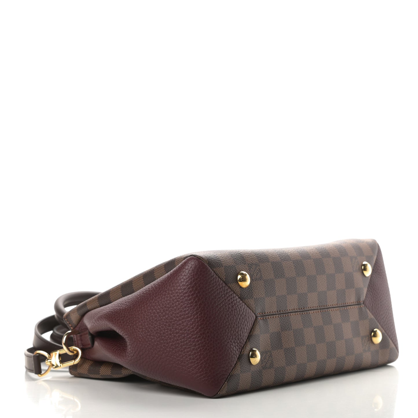 Damier Ebene Cuir Taurillon Brittany Bordeaux