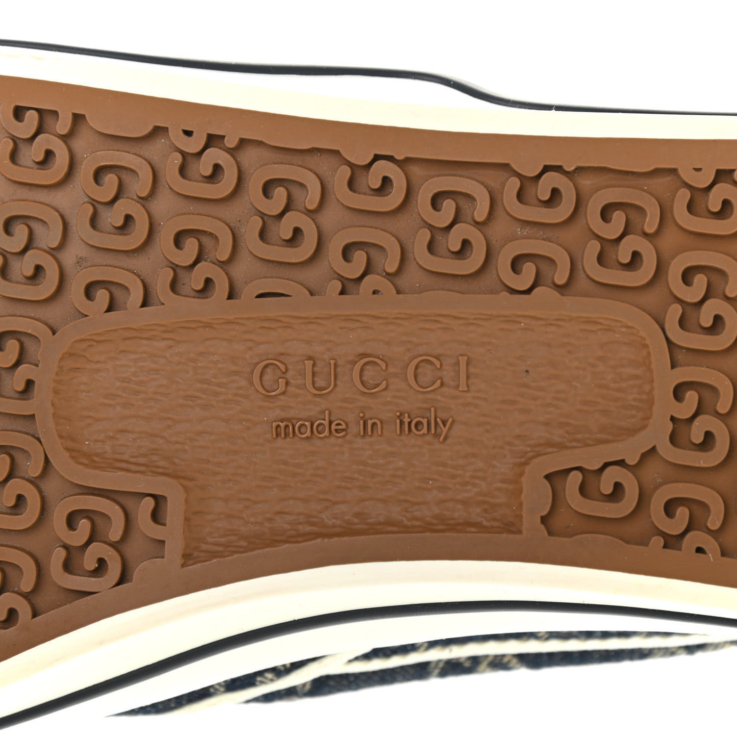 New Denim GG Monogram Mens 1977 Tennis Slip On Sneakers 9.5 Blue Tea Mystic White