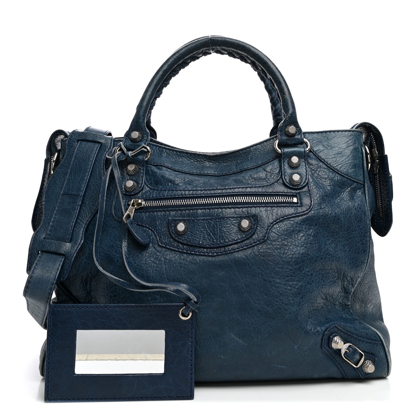 Agneau Giant 12 Silver Hardware Velo Bleu Mineral