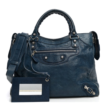 Balenciaga Agneau Giant 12 Silver Hardware Velo Bleu Mineral 3 of 14