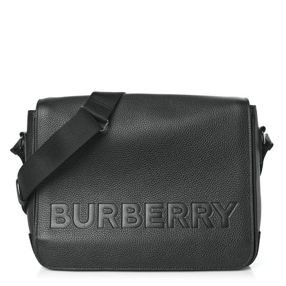 Burberry Grainy Calfskin Embossed Bruno Messenger Black 1 of 8
