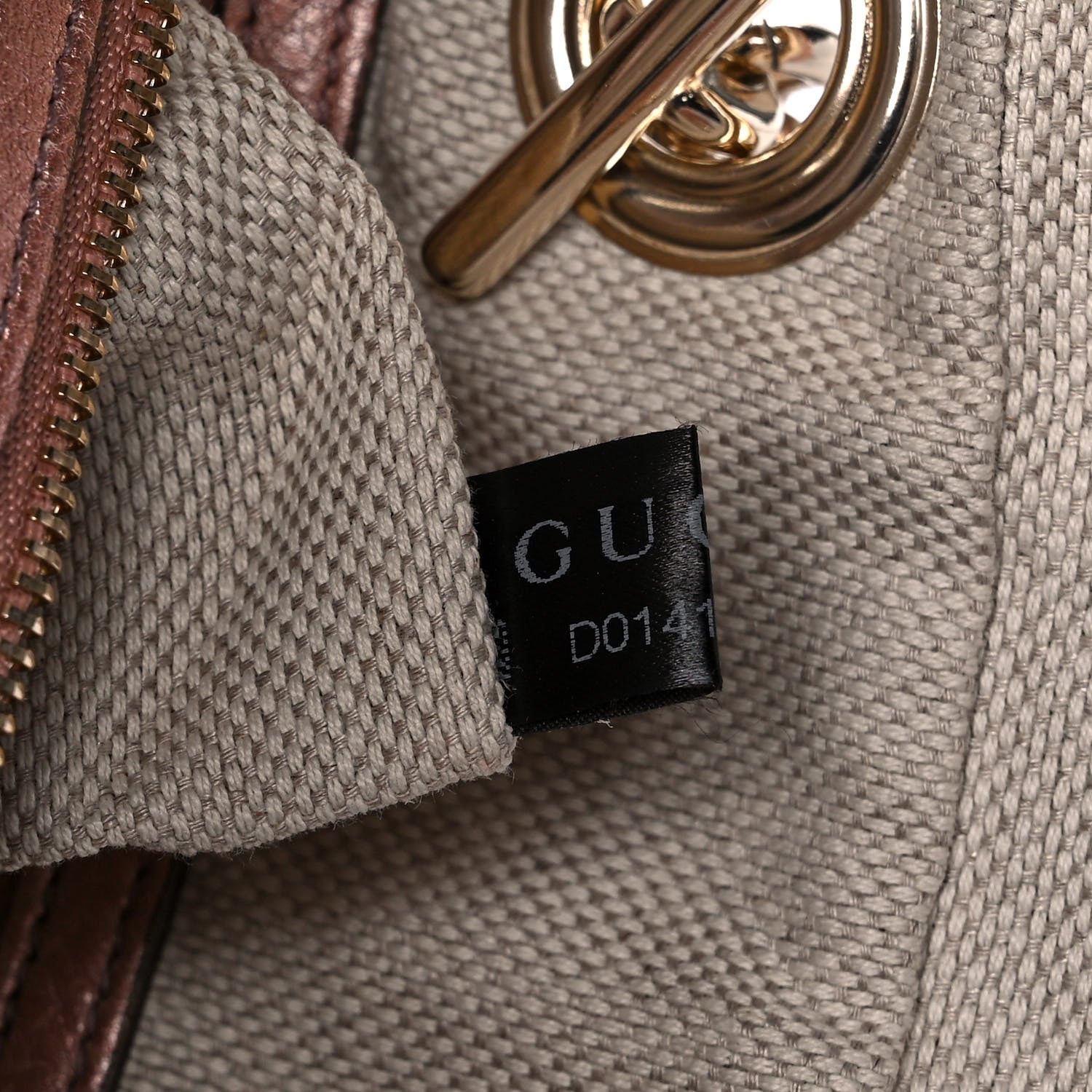 Gucci Metallic Pebbled Calfskin Small Soho Bowler Pink 8 of 11