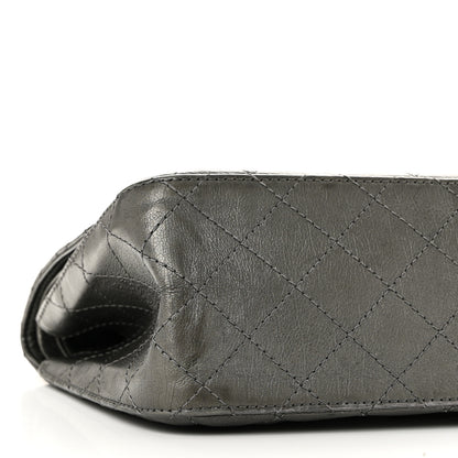 Chanel Metallic Aged Calfskin Quilted 2.55 Reissue 226 Flap Dark Grey 9 of 10