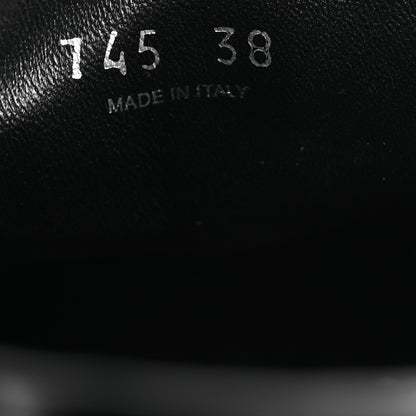 Prada Spazzolato Metal Triangle Logo Loafers 38 Black 10 of 15