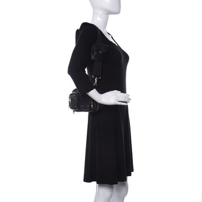 Louis Vuitton Calfskin Monogram Embossed Utility Crossbody Black 2 of 9