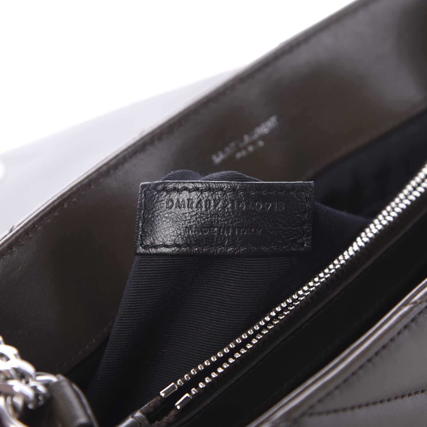 Saint Laurent Calfskin Y Quilted Monogram Medium Loulou Chain Satchel Kaki Fonce 6 of 11