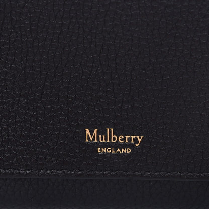 Mulberry Small Classic Grain Calfskin Continental Clutch Chain Wallet Black 7 of 7
