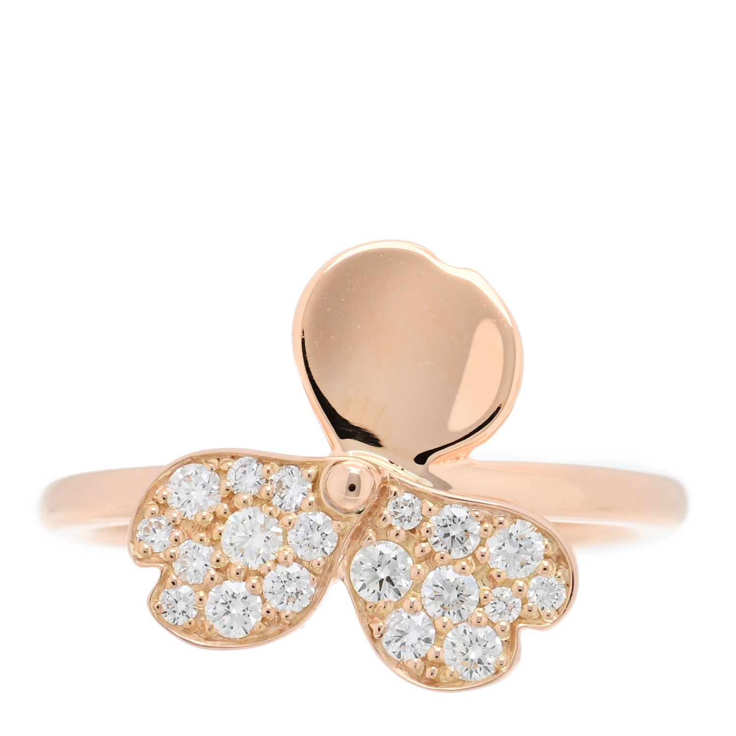 Tiffany 18K Rose Gold Diamond Paper Flowers Ring 47 4 1 of 4