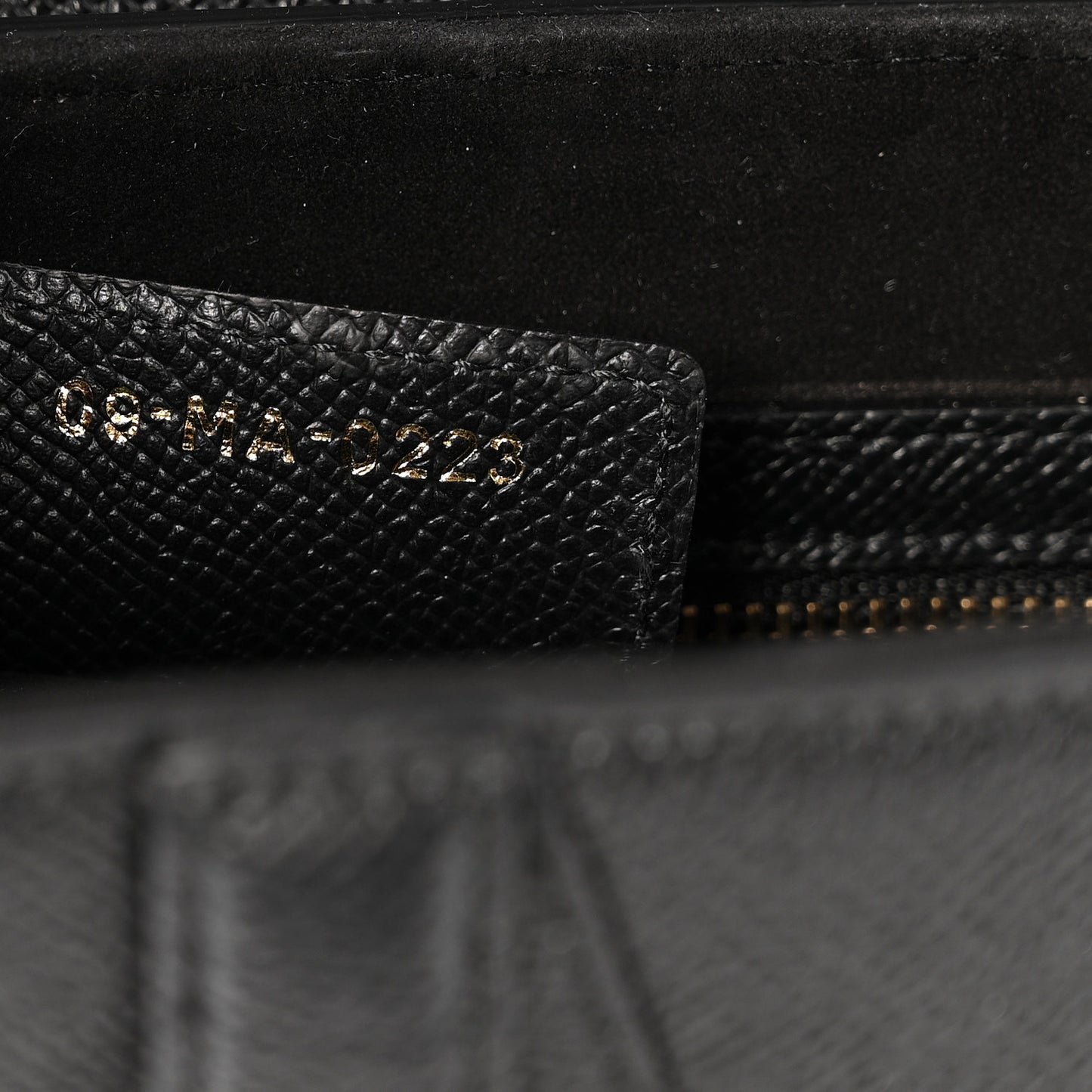 Grained Calfskin Saddle Bag With Strap Black