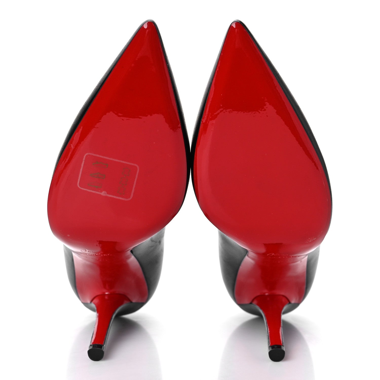 Christian Louboutin Shiny Nappa Apostrophy 100 Pumps 38 Black 6 of 11