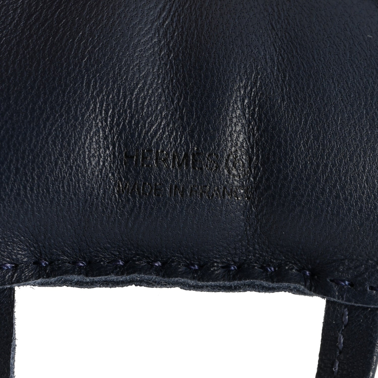 Hermes Lambskin Silk Petit H Hibouton Charm Marine 3 of 4