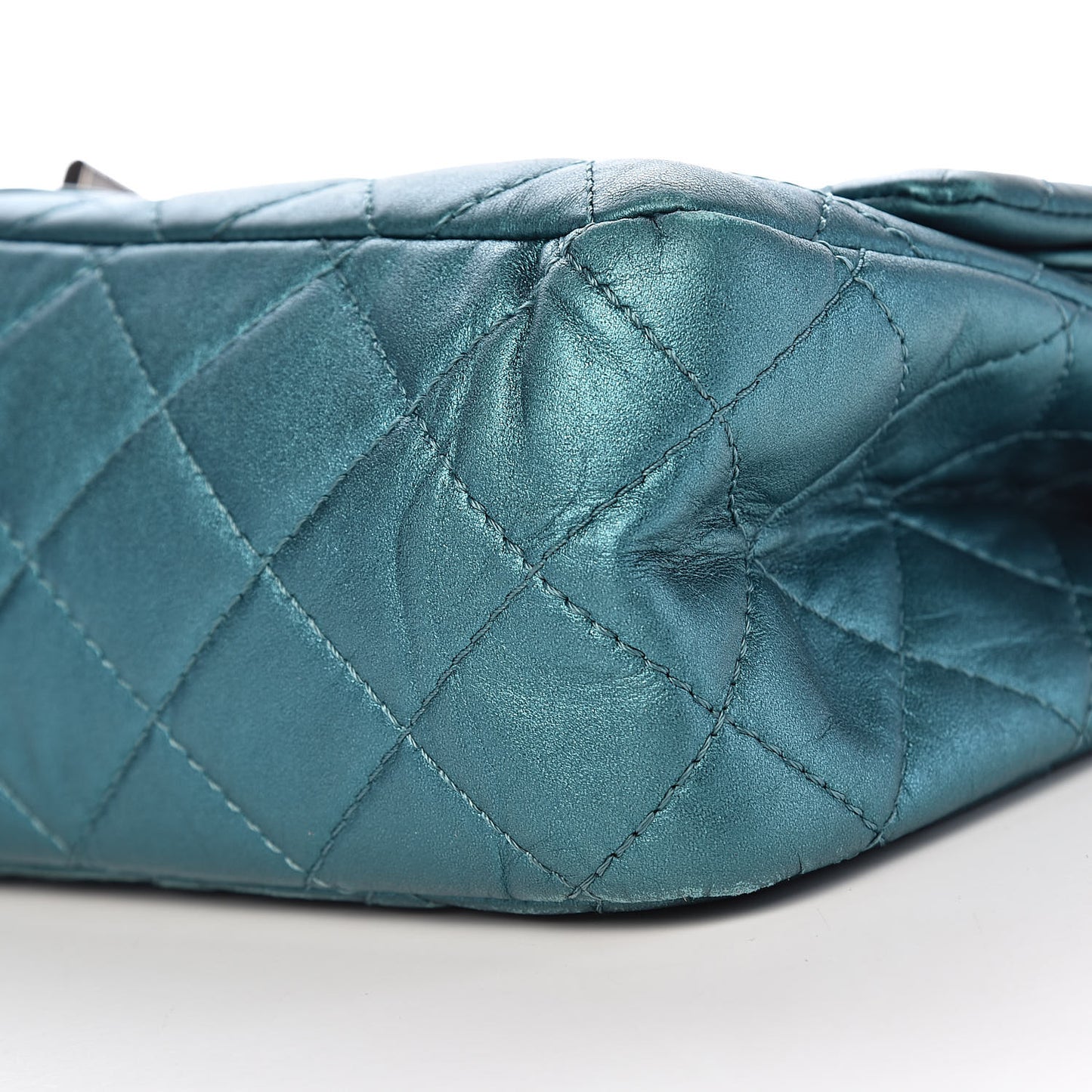 Metallic Calfskin Quilted 2.55 Reissue 227 Flap Turquoise