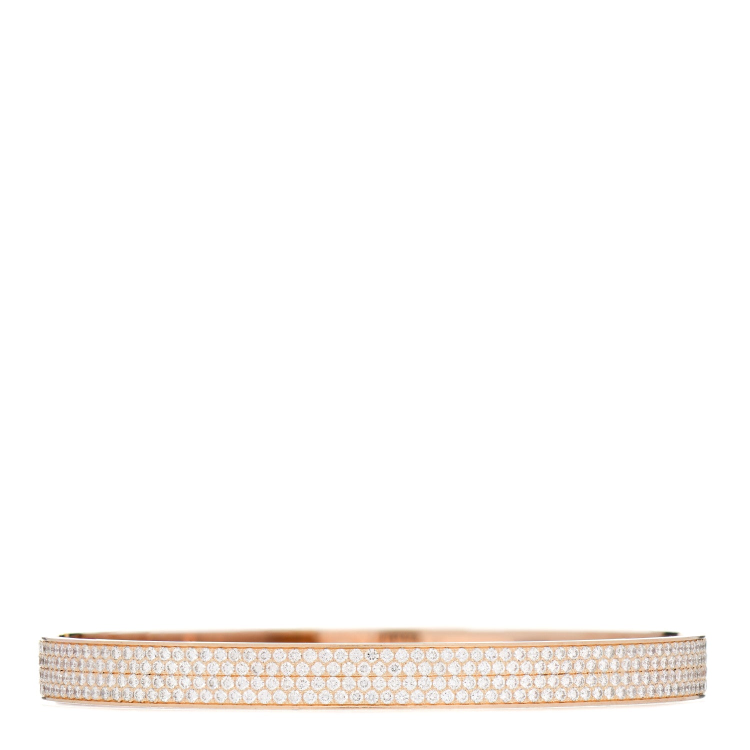 Hermes 18K Rose Gold Diamond PM Kelly Full Pave Bracelet SH 3 of 4