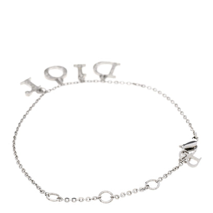 Christian Dior Crystal Logo Bracelet Silver 3 of 5