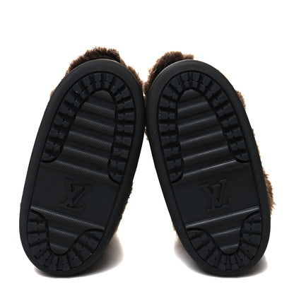 Louis Vuitton Beaver Calfskin Monogram Off Piste Flat Half Boots 37 Brown 5 of 7