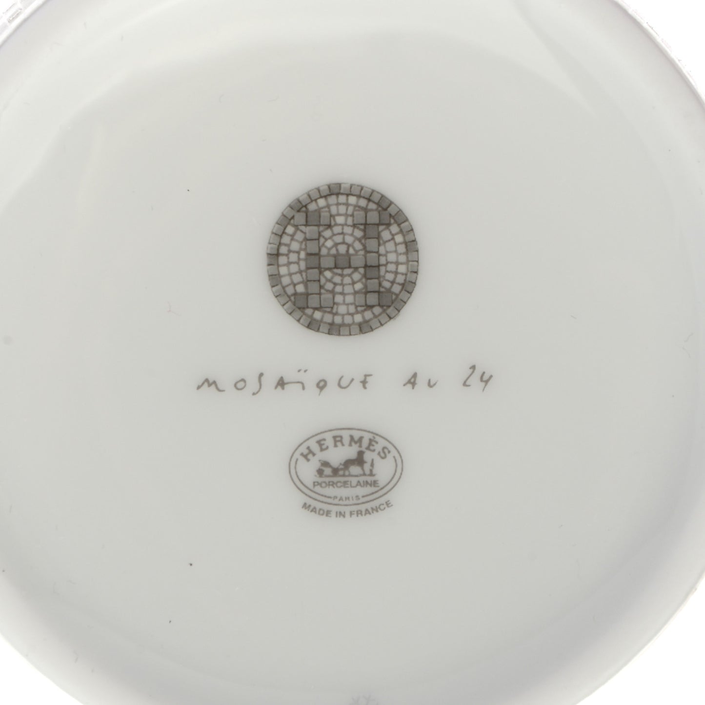 Porcelain Mosaique Au 24 Platine Tea Cup And Saucer Platinum