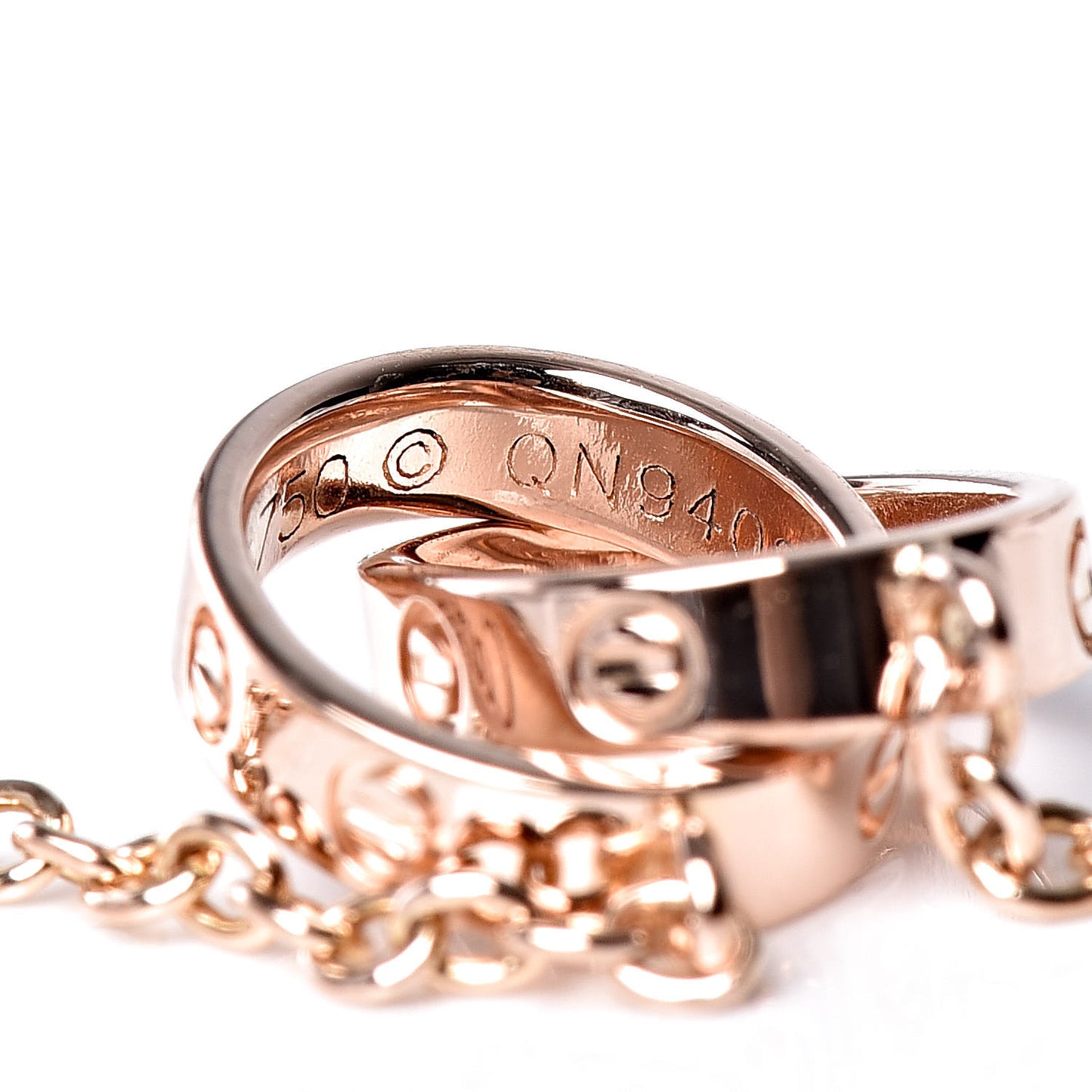18K Pink Gold Interlocking LOVE Bracelet