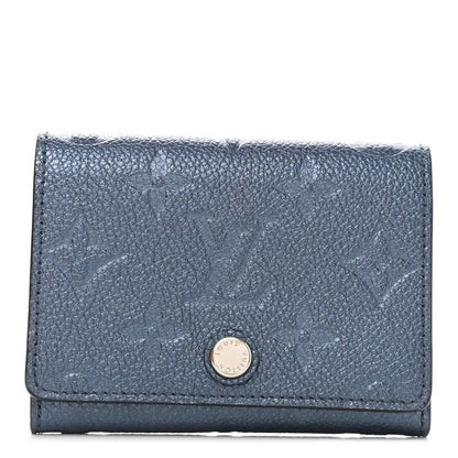 Louis Vuitton Metallic Empreinte Business Card Holder Navy Nacre 1 of 7