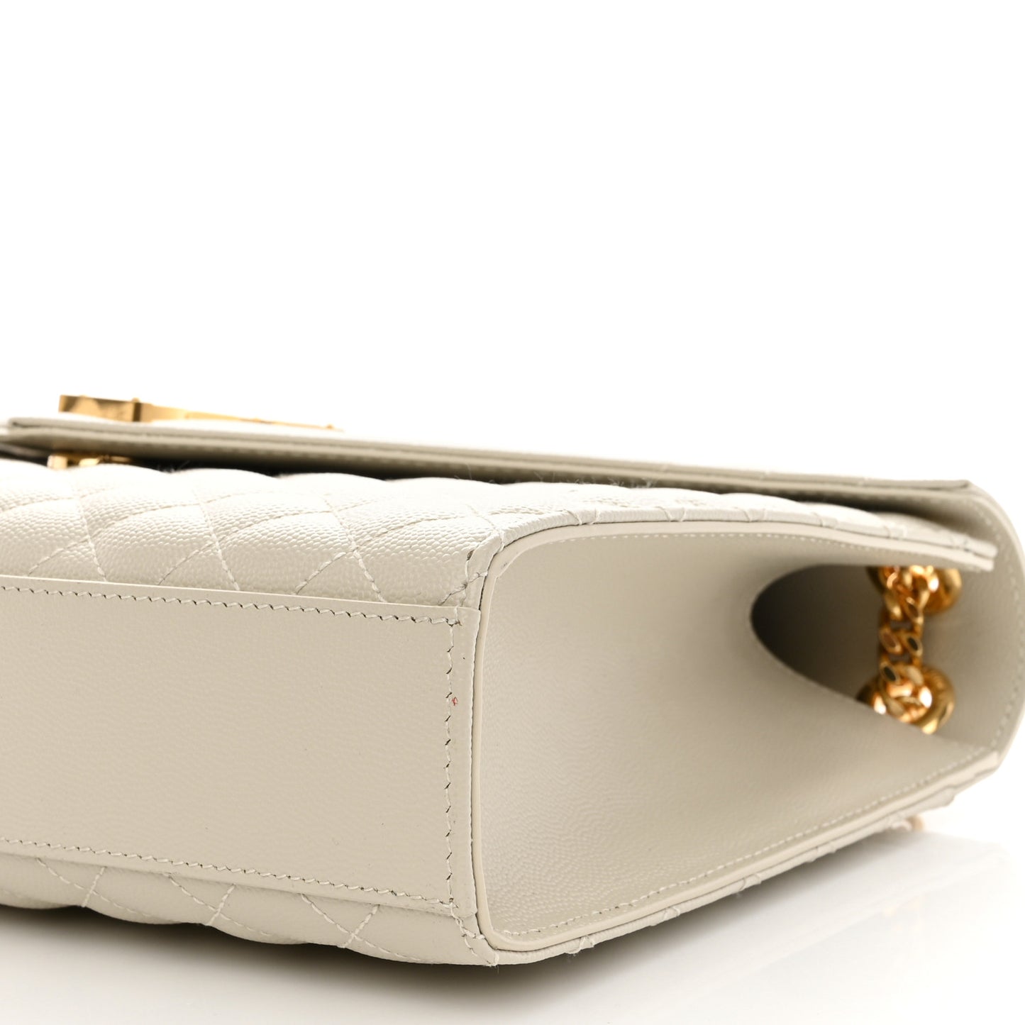 Grain De Poudre Mixed Matelasse Large Triquilt Monogram Satchel Porcellana