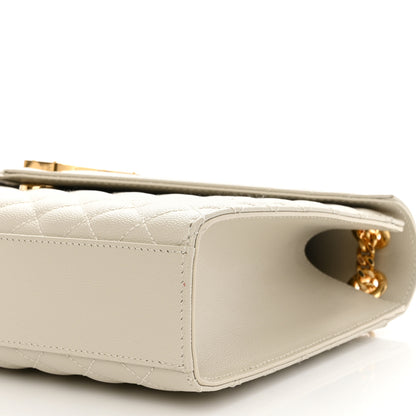 Saint Laurent Grain De Poudre Mixed Matelasse Large Triquilt Monogram Satchel Porcellana 7 of 7