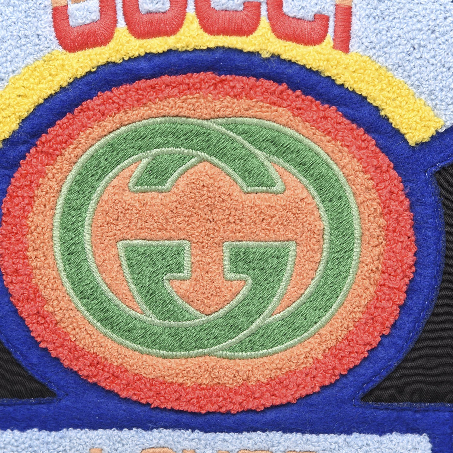 Gucci Nylon Twill 80s Logo Patch Backpack Black 9 of 9