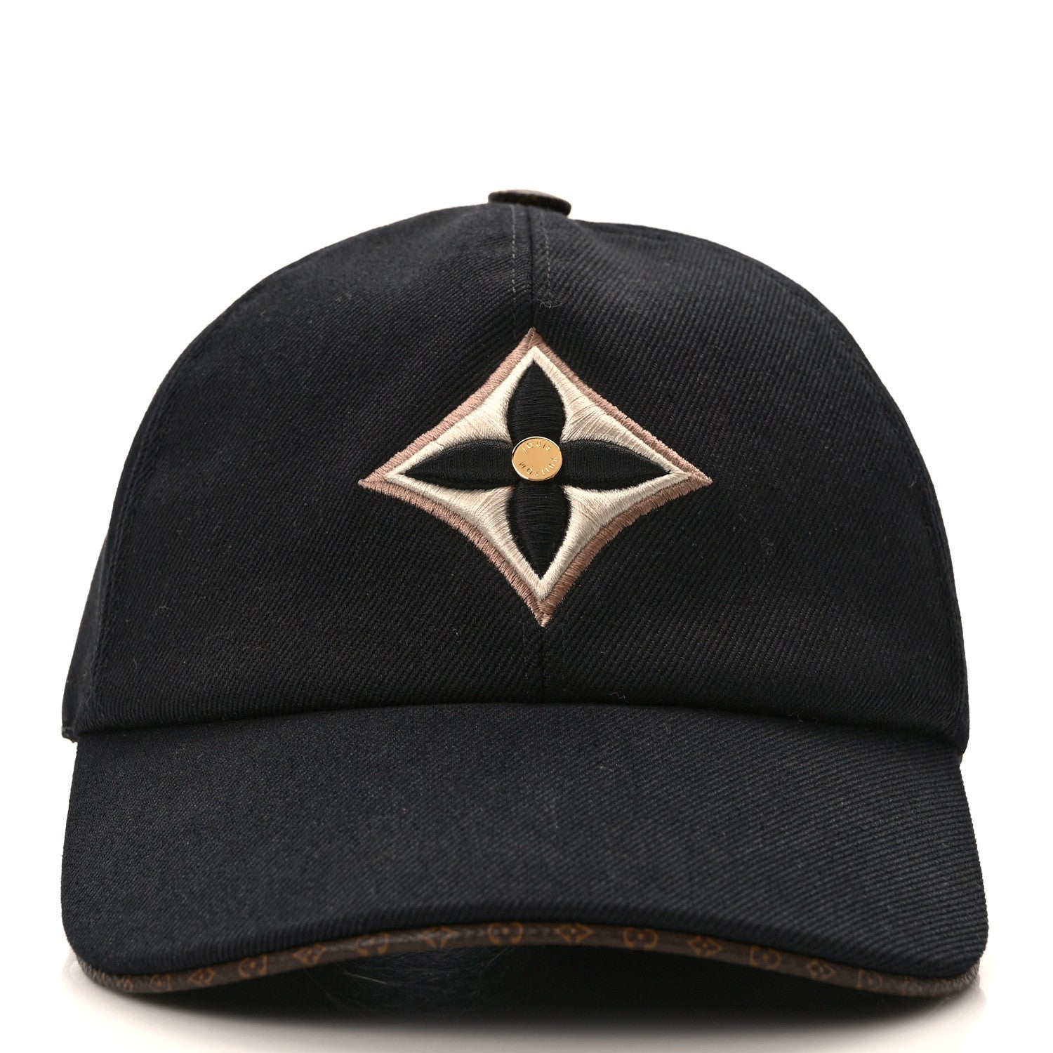 Louis Vuitton Monogram Cotton Jacquard Embroidered LV Day Cap L Black 3 of 8