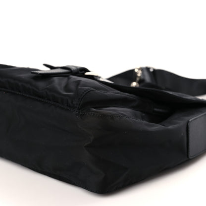 Prada Re-Nylon Vela Saffiano Pocket Single Buckle Messenger Shoulder Bag Black 8 of 8