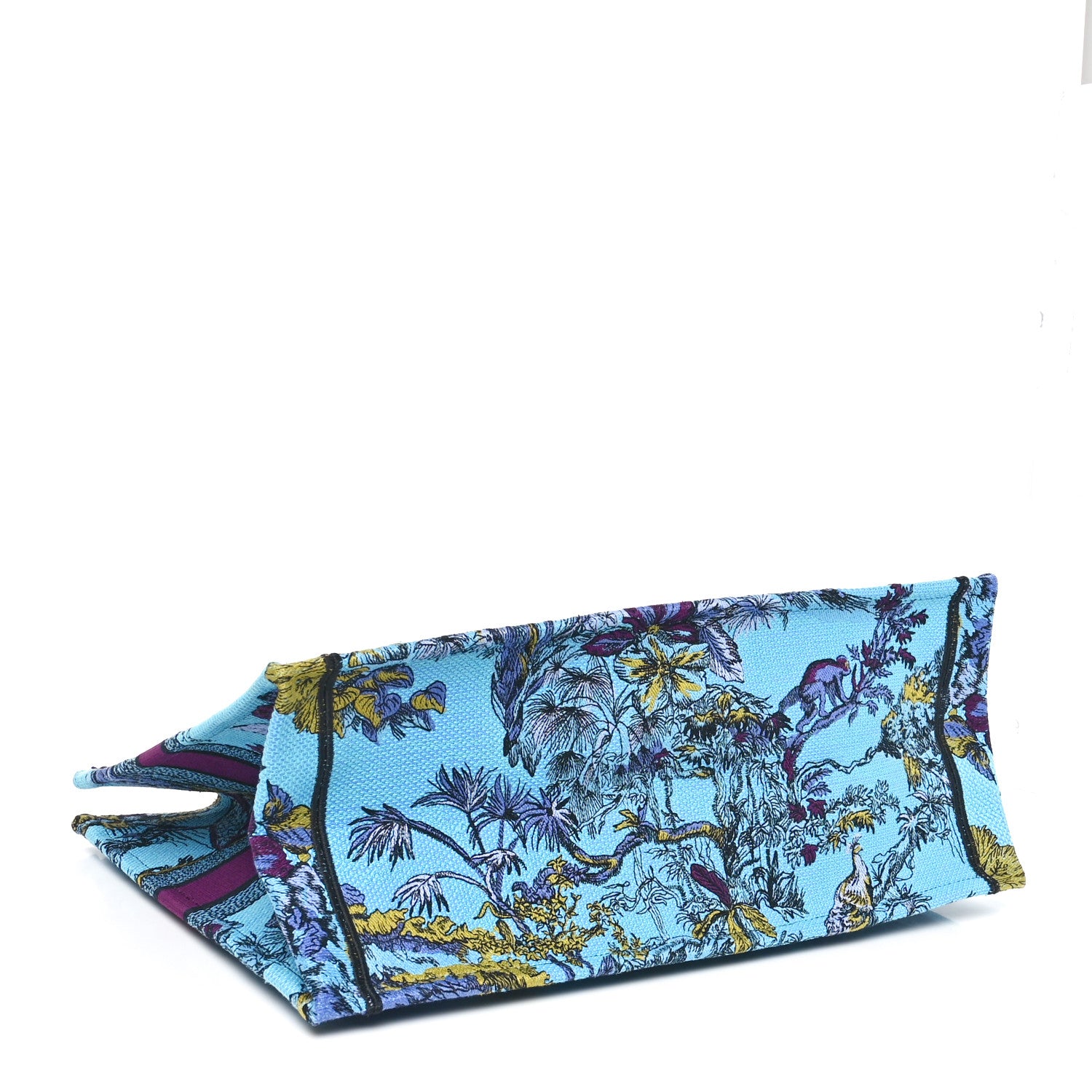 Christian Dior Canvas Embroidered Large Toile de Jouy Voyage Book Tote Celestial Blue 4 of 10