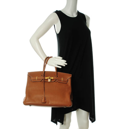 Hermes Taurillon Clemence Birkin 35 Gold 12 of 24