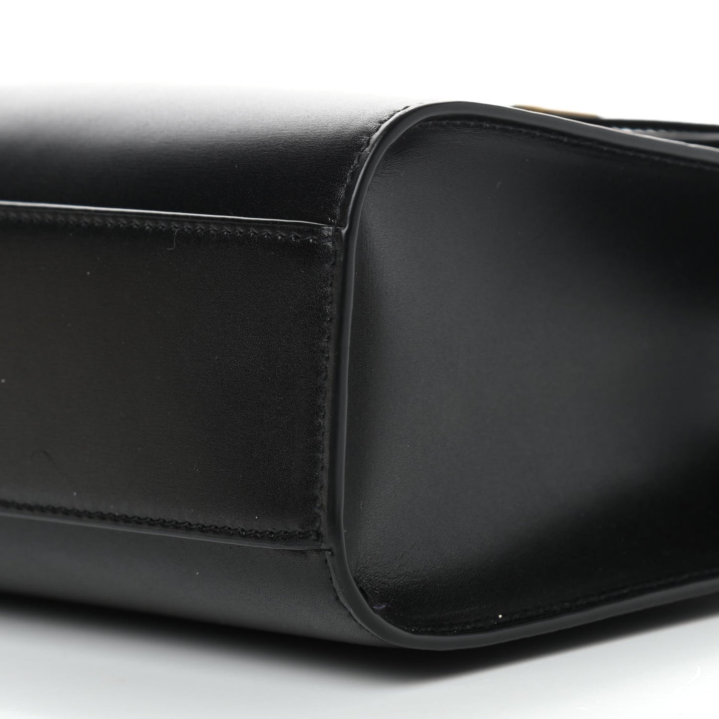 Smooth Calfskin Manhattan Shoulder Bag Black