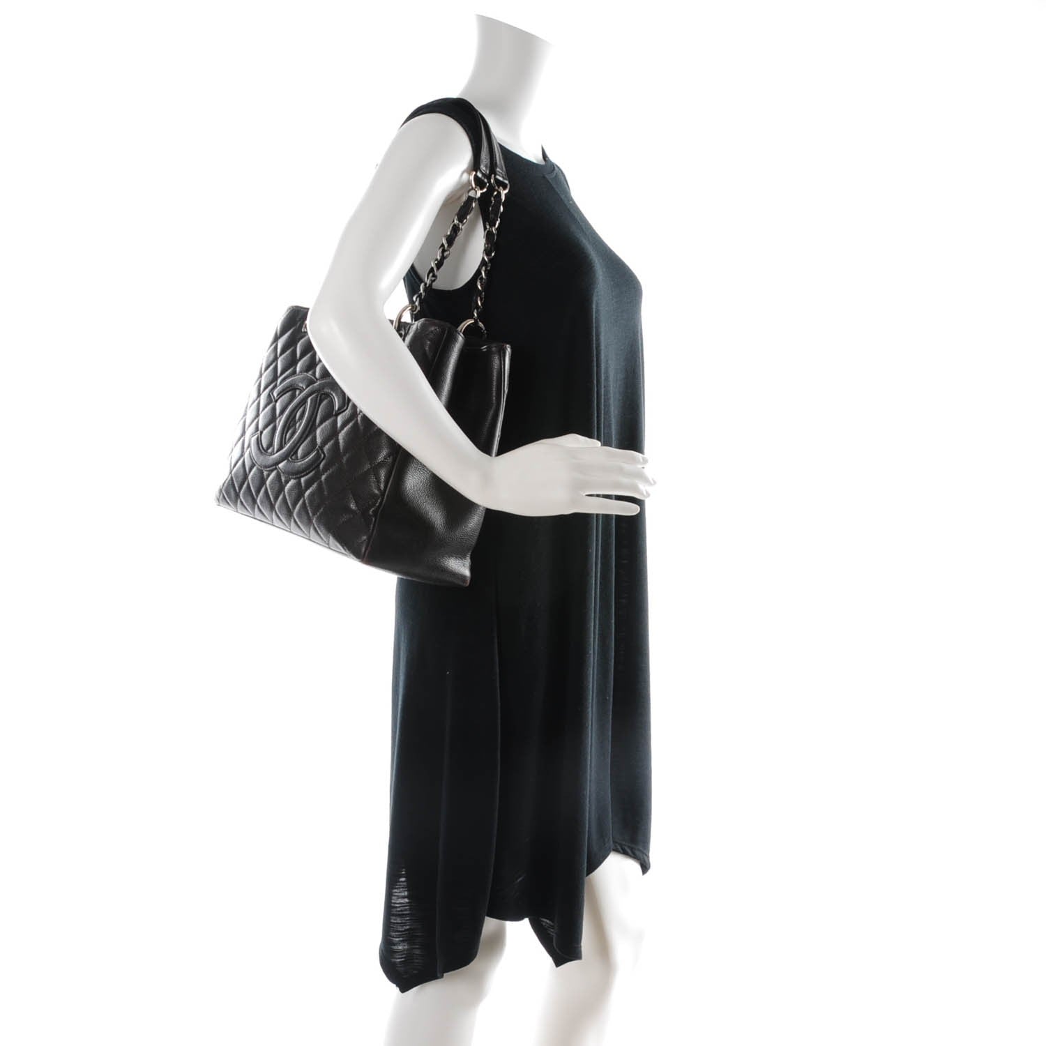 Chanel Caviar Quilted Grand Shopping Tote GST Dark Brown 2 of 8