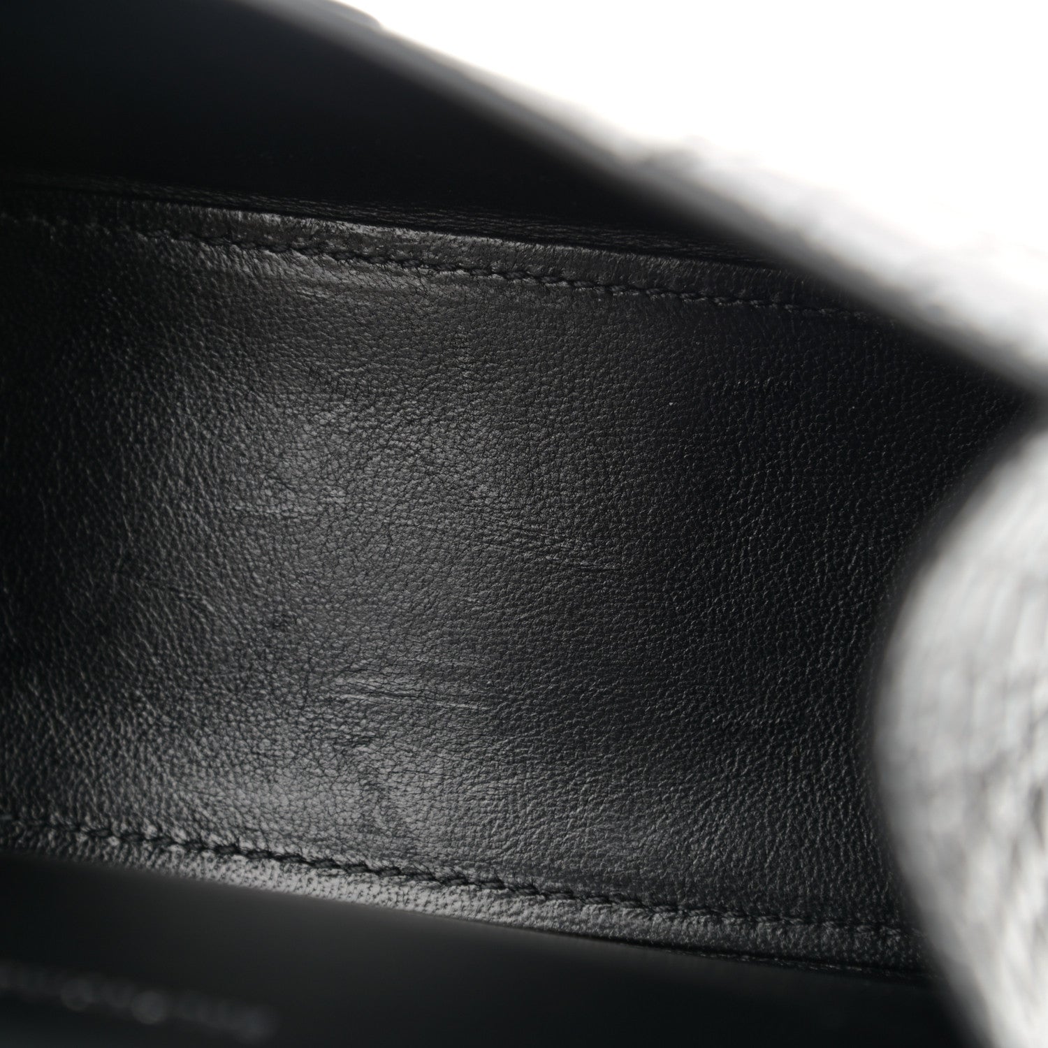 Balenciaga Shiny Calfskin Monochrome Crocodile Embossed Hourglass Top Handle Bag XS Black 11 of 11