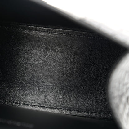 Balenciaga Shiny Calfskin Monochrome Crocodile Embossed Hourglass Top Handle Bag XS Black 11 of 11
