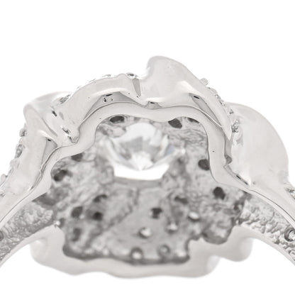 Parker & West by FASHIONPHILE Platinum Diamond .92ctw Flower Ring 53 6.5 6 of 10