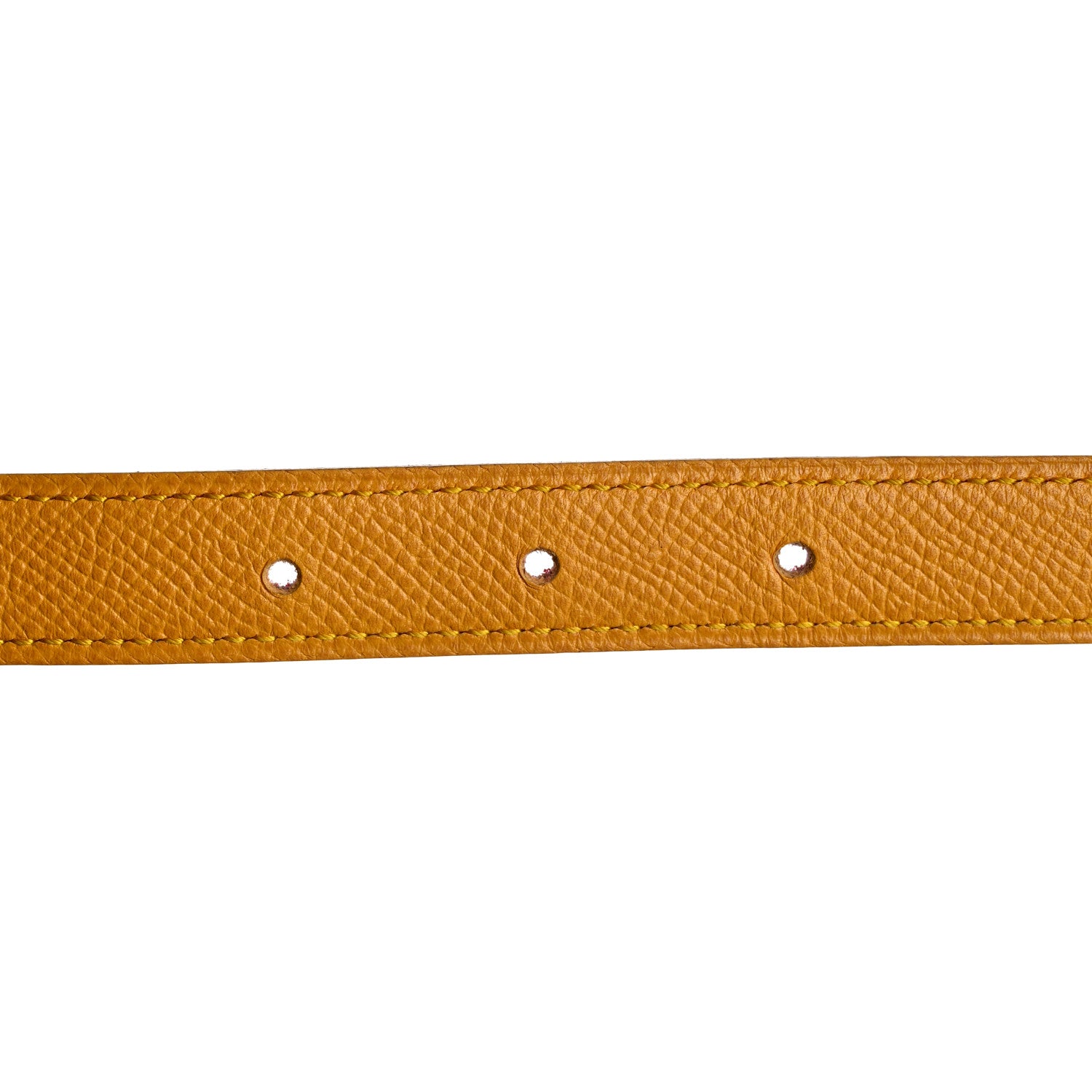 Hermes Epsom 24mm Mini H Belt 65 Rouge Vif Jaune 4 of 5