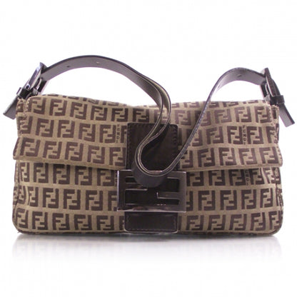 Fendi Zucchino Baguette Tote Brown 1 of 14