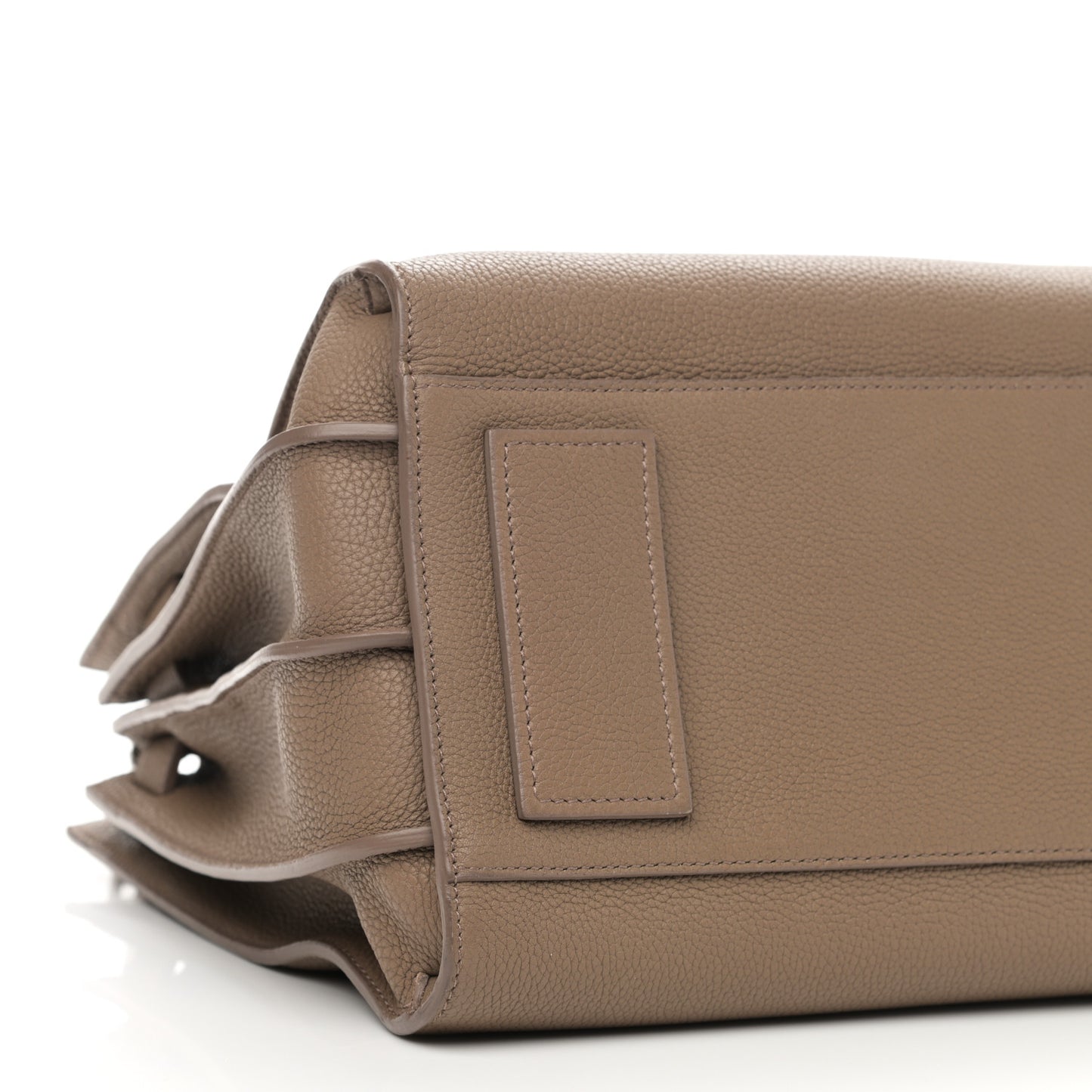Grained Calfskin Small Supple Sac De Jour Dark Beige
